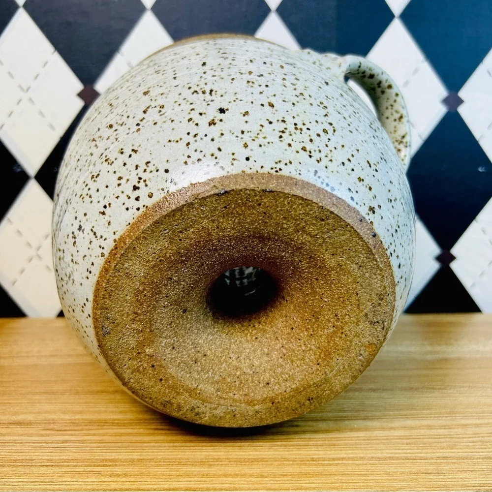 Oversized Candle Holder Studio Pottery Stoneware‎ Sculptural Vintage 7